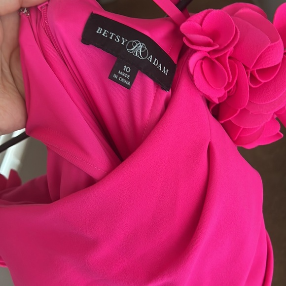 Betsy & Adam Beautiful Fuschia Maxi dress, size 10, like new - Picture 3 of 5